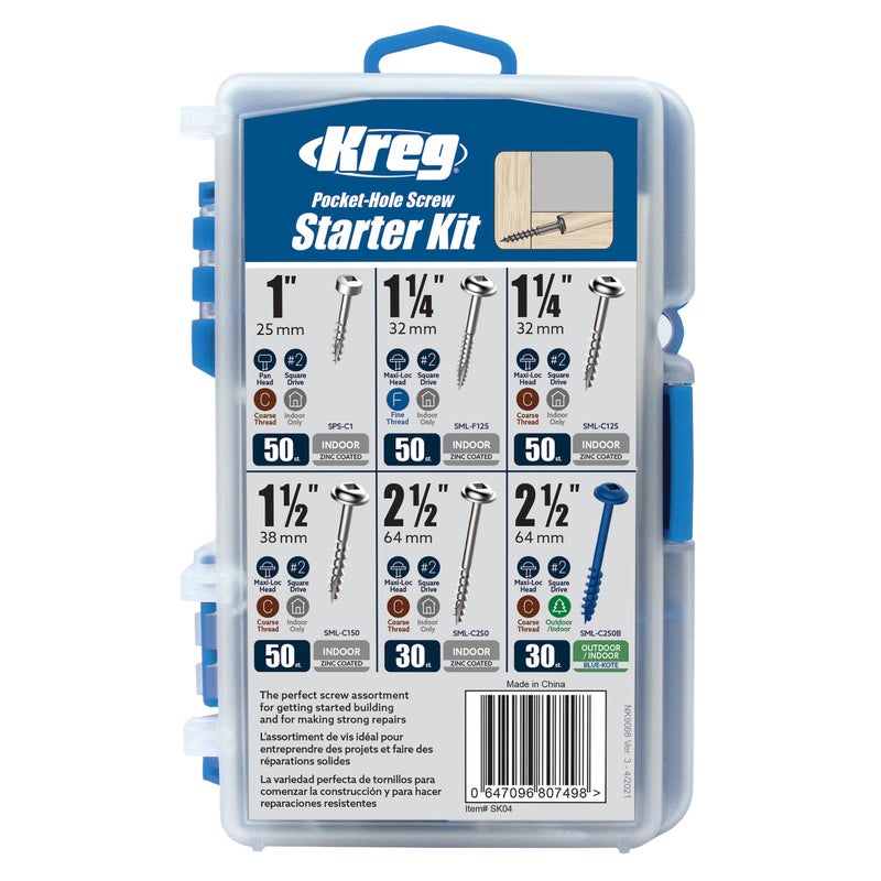 Kreg SK04 Pocket-Hole Screw Starter Kit - Image 2